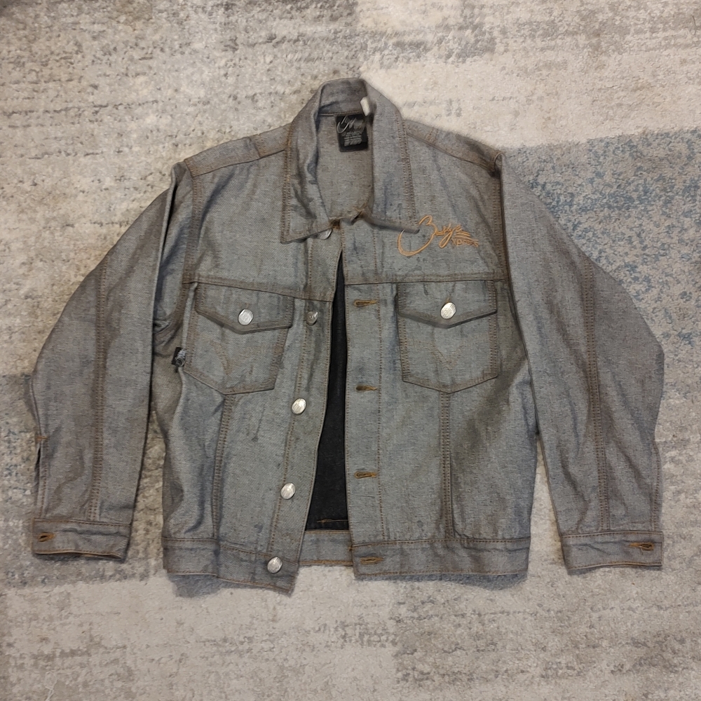 Brooklyn Express Raw Denim Jacket Unisex Sz Medium